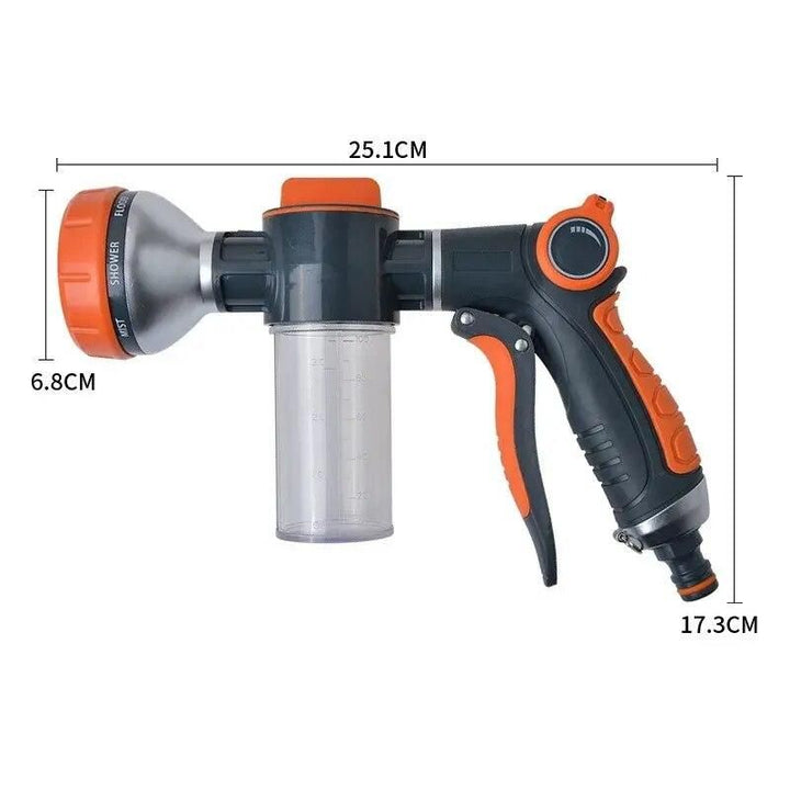 Lisslune | High-pressure car wash foam sprayer with 8 watering modes
