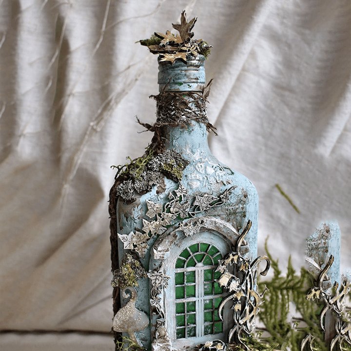 Lisslune | Altered Art Bottle - Mystical forest stories
