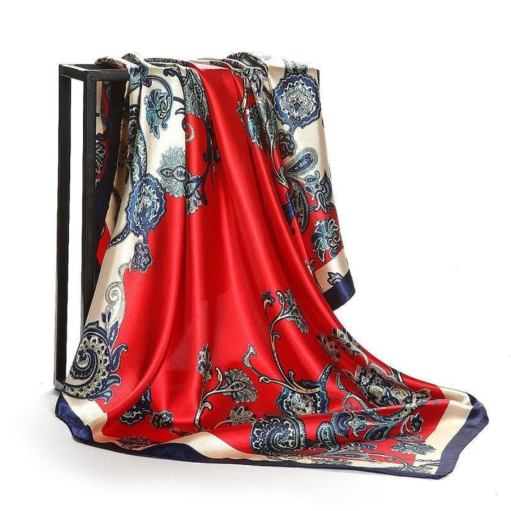 Lisslune | Large square scarf Simulation silk scarf All-match scarf Scarf