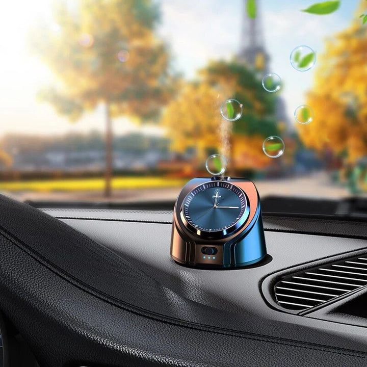 Lisslune | Wireless Car Aroma Nebulizer with Essential Oils and Clock