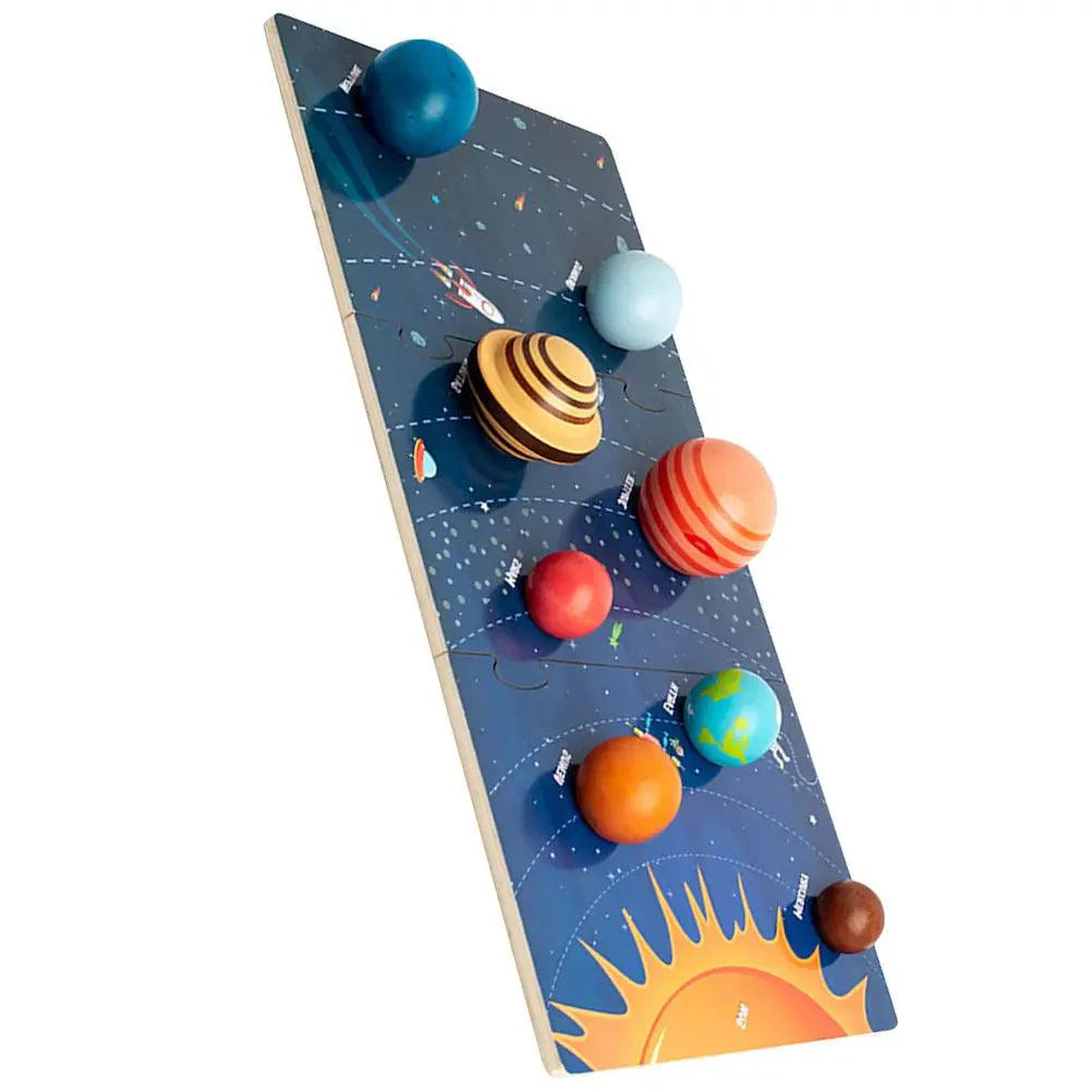 Lisslune | Galactic Discovery Wooden Puzzle Set: Solar System Adventure Set for Kids