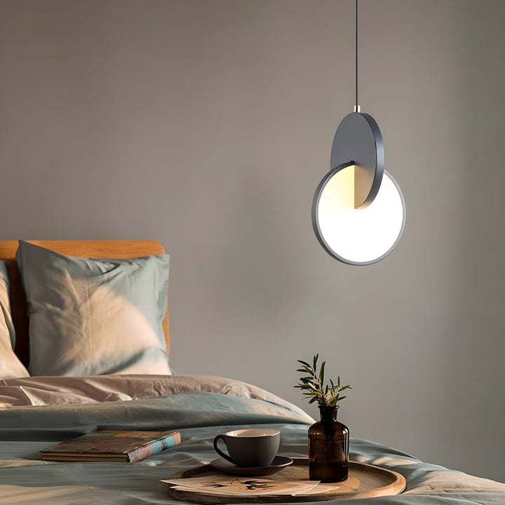 Lisslune | NordicGlow – Modern Scandinavian LED pendant lamp with round frame and warm glow