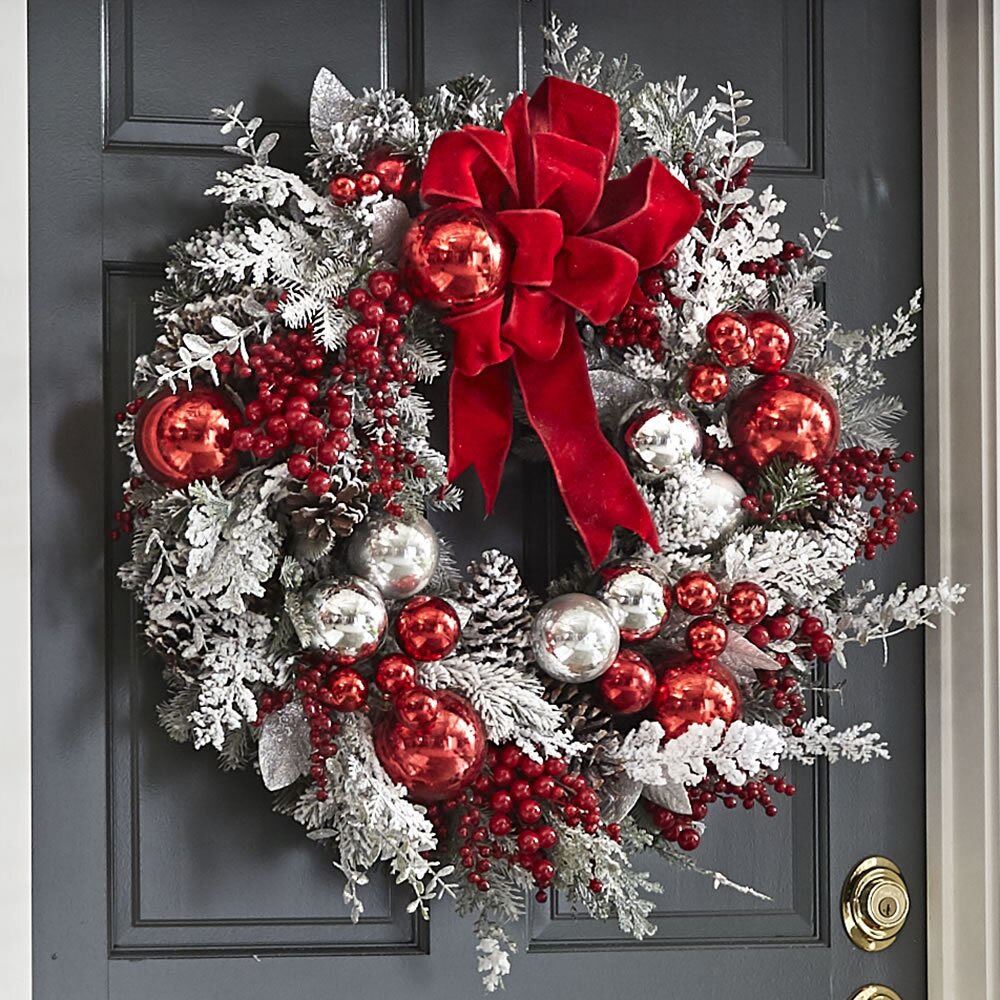 Lisslune | The Cordless Prelit Red And White Holiday Trim