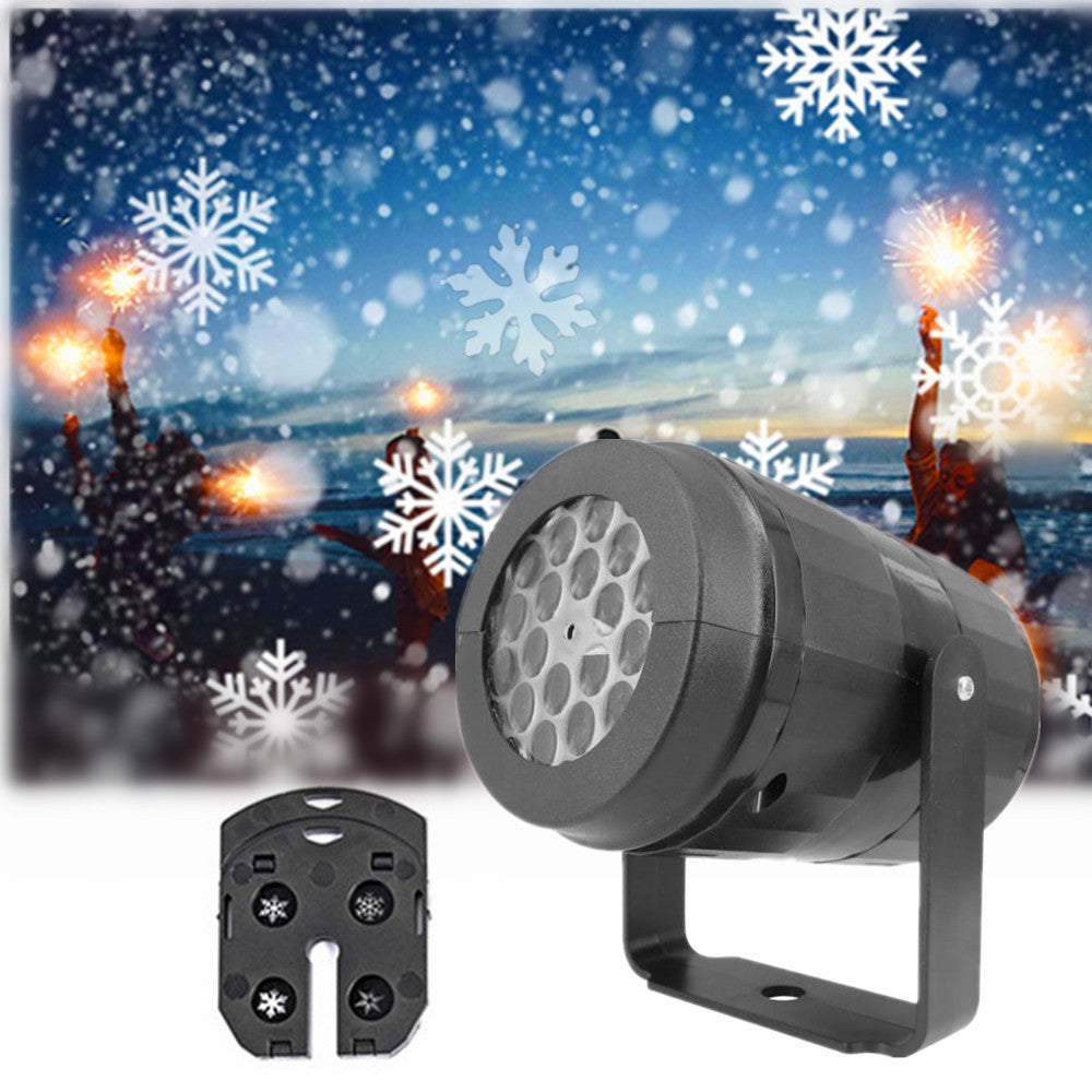 Lisslune | LED Christmas Projector Snowflake Light Show – Waterproof Outdoor Lamp with 16 Patterns