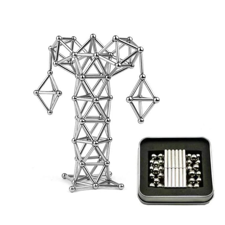 Lisslune | Magnetic Building Toy Set with Bars and Balls