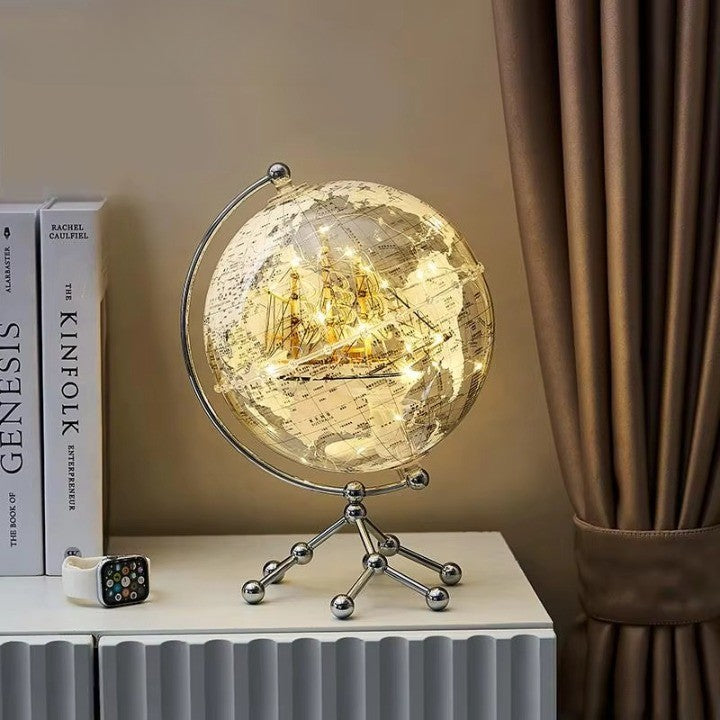 Lisslune | Golden Sail World Map Decor LED Light