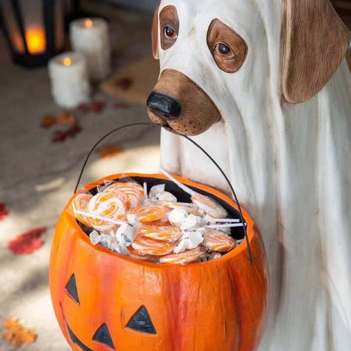 Lisslune | Pumpkin Puppy Resin Garden Decor