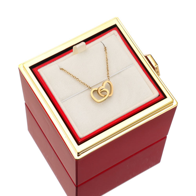 Lisslune | [Ideal Gift] Eternal Rose Box - With engraved necklace & artificial rose
