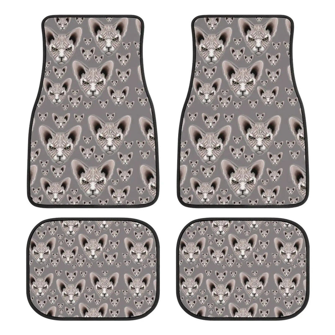Lisslune | Universal Sphinx Cat Print Car Floor Mat Set (4-Pieces)
