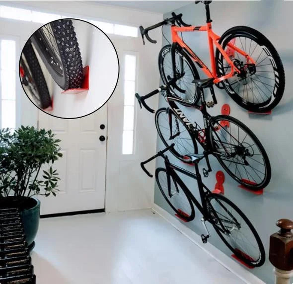 Lisslune | WallGrip Bike Hook – Space-Saving Steel Bike Wall Holder