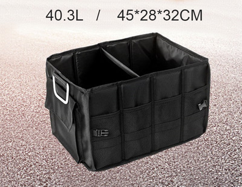 Lisslune | Multifunctional Foldable Car Trunk Storage Box, with 50L Large Capacity, Detachable Partition and Scratch-resistant and Easy-to-clean Design
