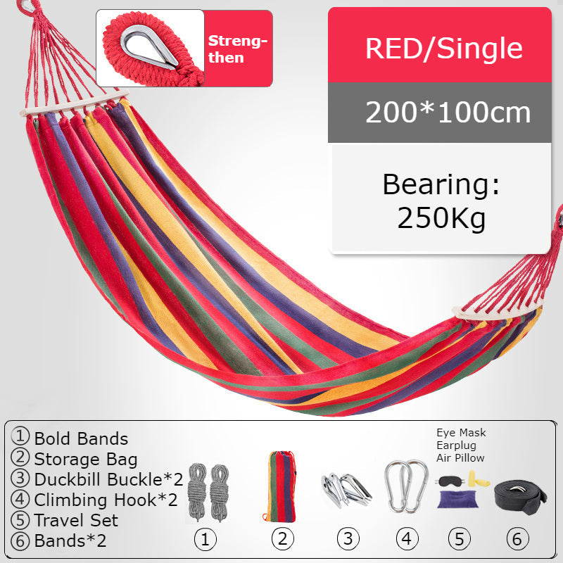 Lisslune | Thickened Single/Double Hammock, More Breathable, Safer and More Comfortable, For Camping, Dormitory & Leisure