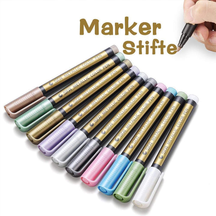 Lisslune | Waterproof Paint Marker Pens (Set with 10 Colors)