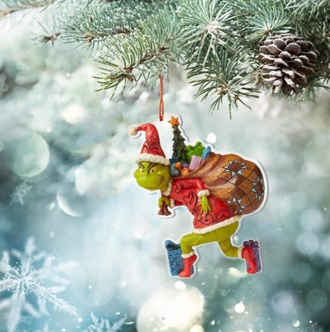 Lisslune | Grinch Christmas Tree Ornament Tag