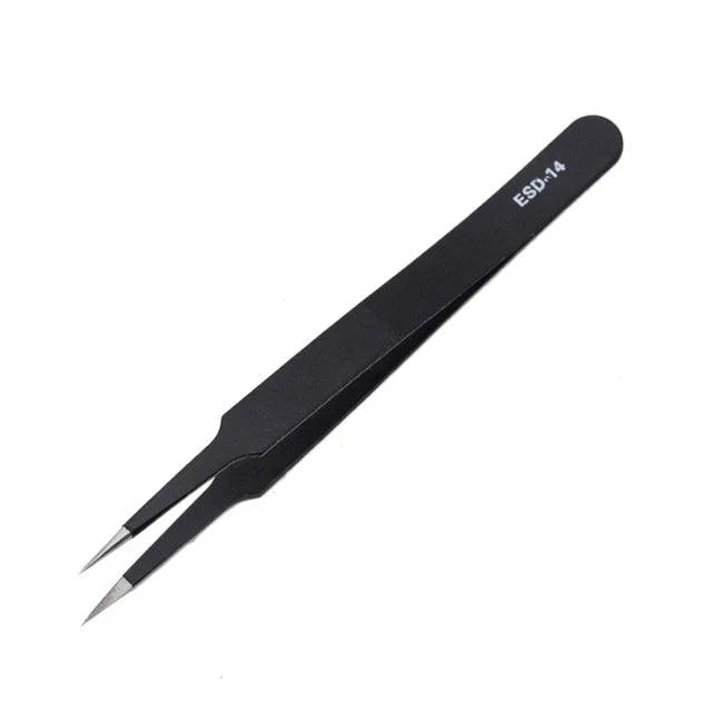 Lisslune | Precision ESD Stainless Steel Tweezer Set - 6 Pieces for Delicate DIY Projects