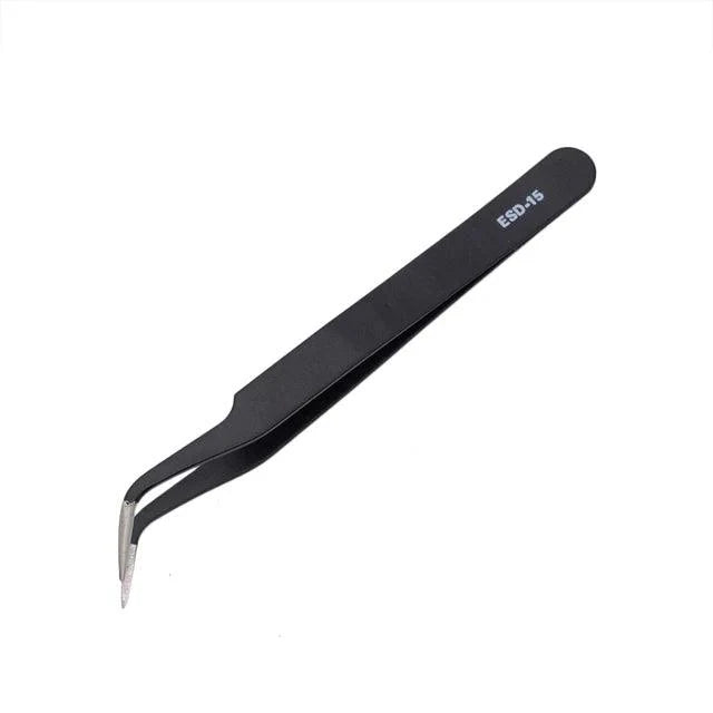 Lisslune | Precision ESD Stainless Steel Tweezer Set - 6 Pieces for Delicate DIY Projects