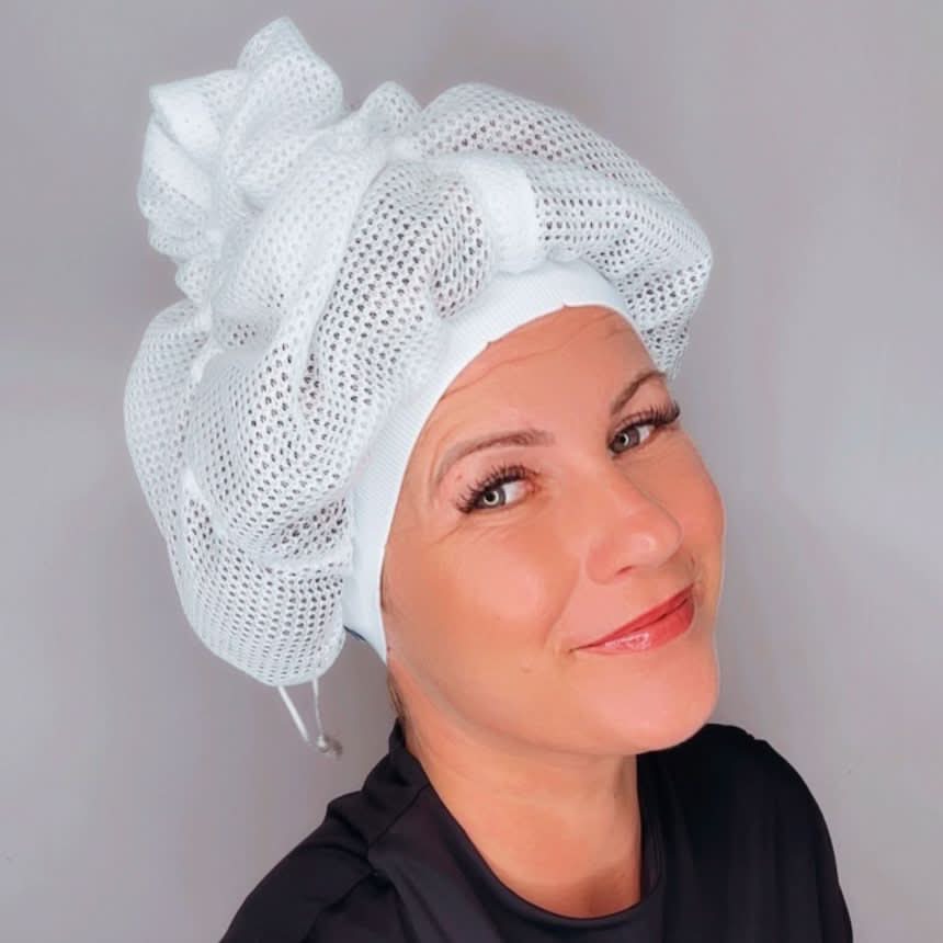 Lisslune | Net Plopping Cap for Curly Hair – Frizz-Free Drying Bonnet