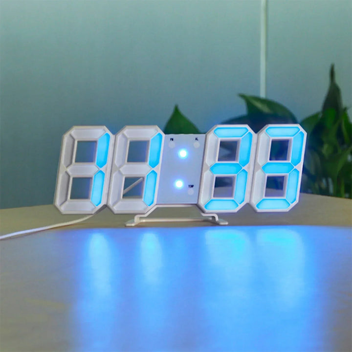 Lisslune | Digital 3D LED Wall Clock – Modern Design with Dimming Function and Optimal Visibility