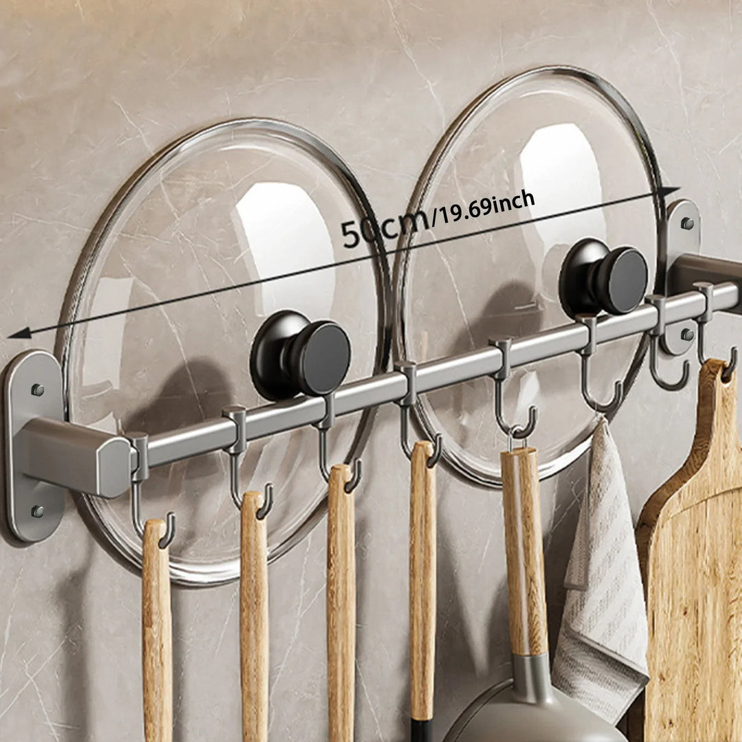 Lisslune | Storage shelf for kitchen utensils – versatile use – wall-mounted – storage shelf for pan lids and spatulas
