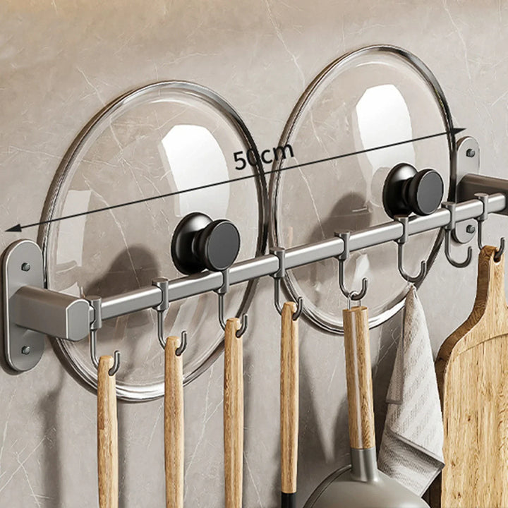 Lisslune | Storage shelf for kitchen utensils – versatile use – wall-mounted – storage shelf for pan lids and spatulas
