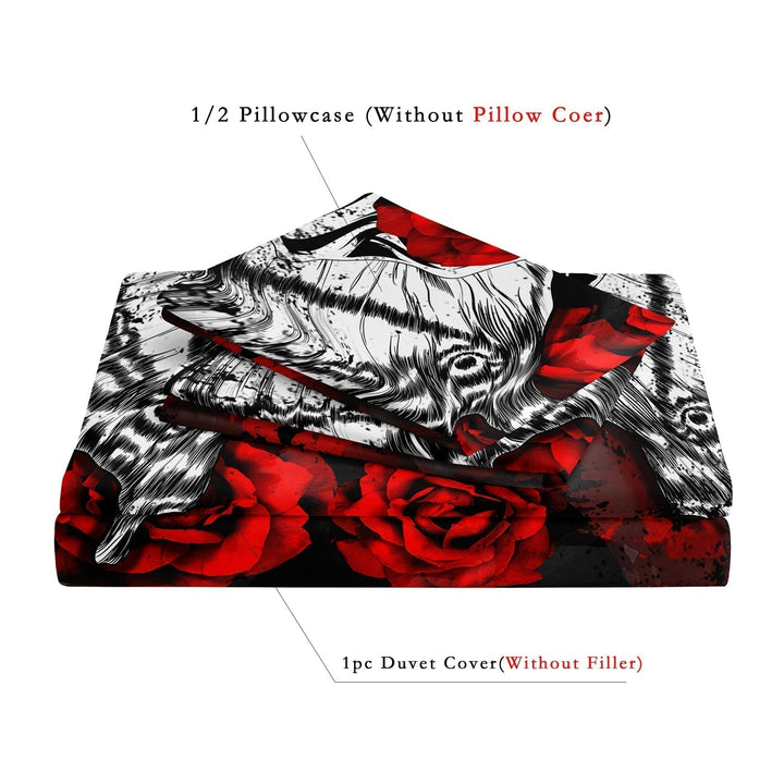 Lisslune | GothicLuxe - Skull & Rose-Themed Bed Set