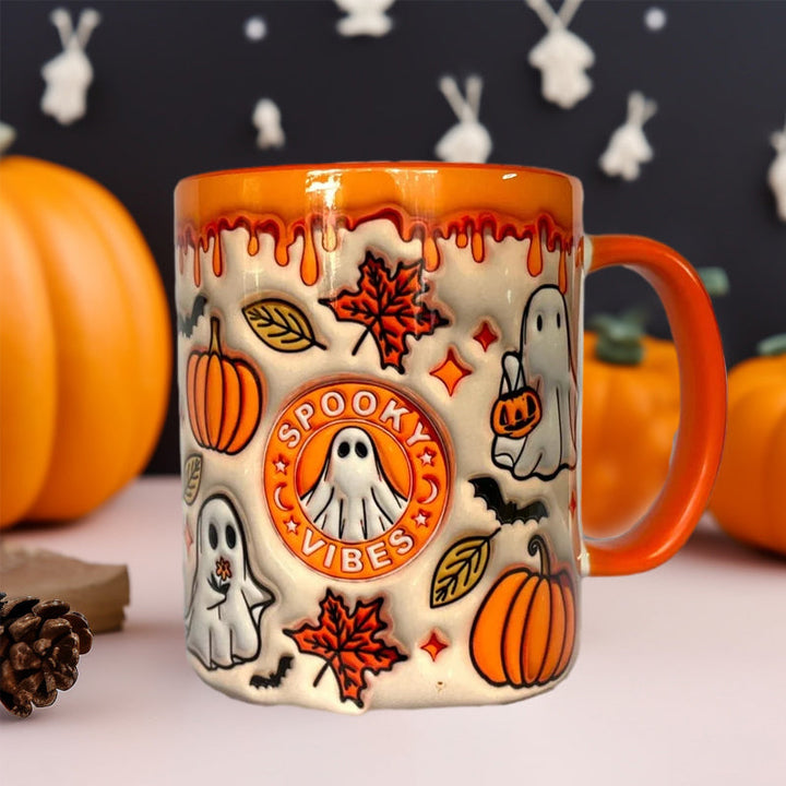 Lisslune | Pumpkin coffee mug with ghost