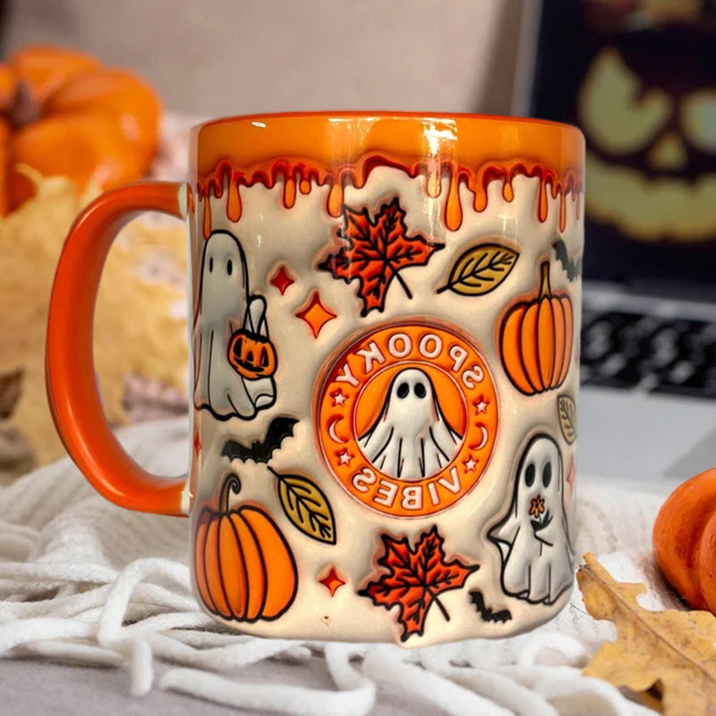 Lisslune | Pumpkin coffee mug with ghost