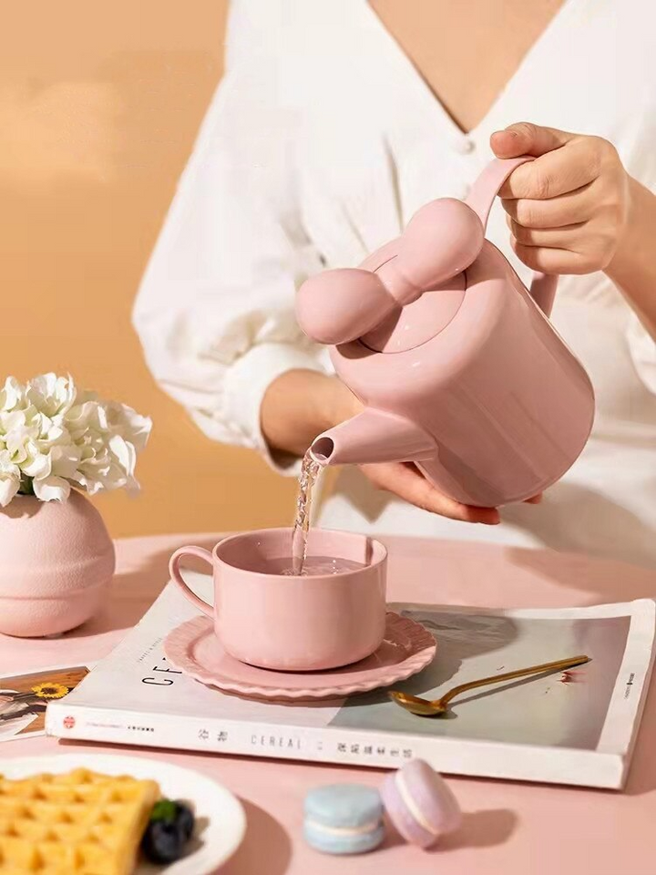 Lisslune | Bow Knot Design Porcelain Tea Pot