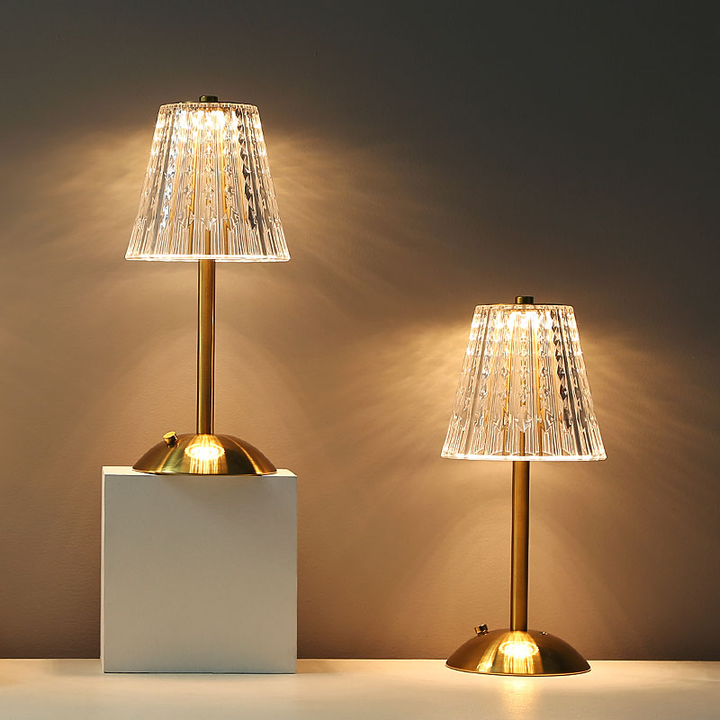 Lisslune | Vintage Crystal LED Table Lamp with Adjustable Brightness