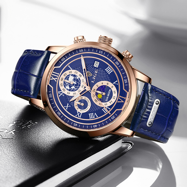 Lisslune | Classic Chronograph Men’s Watch | Stylish & Functional Luxury Wristwatch for Every Occasion