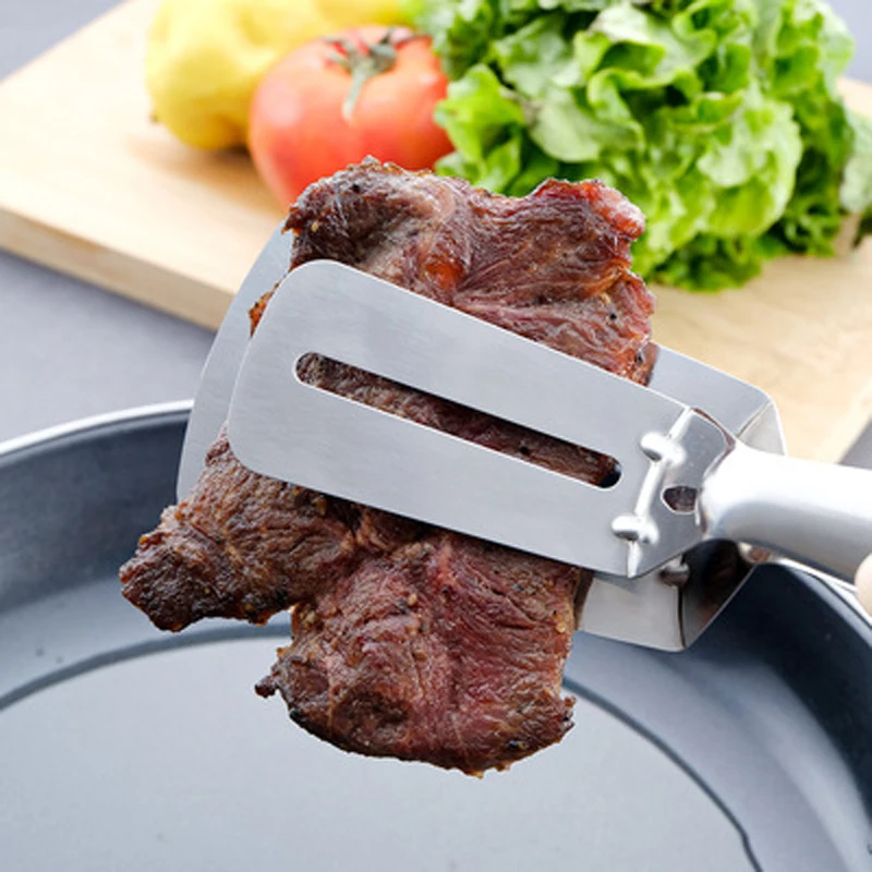Lisslune | Stainless Steel Double-Sided Cooking Spatula Clamp Tool