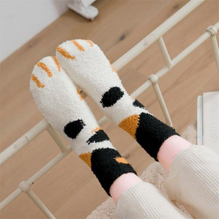 Lisslune | Padded Cat Winter Socks (Size 38-44)