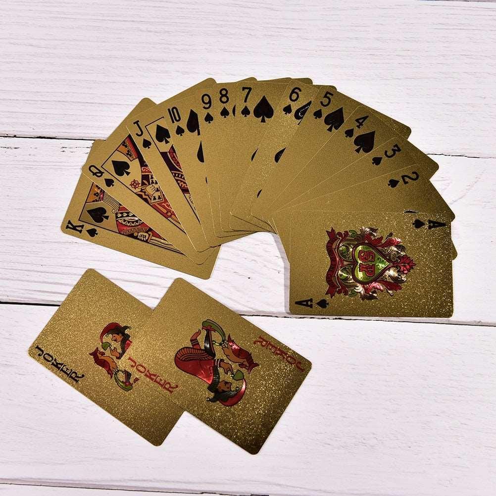 Lisslune | Opulent Gold Plated Poker Card Set for Elite Game Nights