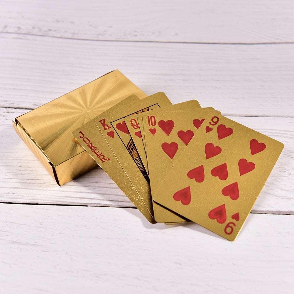 Lisslune | Opulent Gold Plated Poker Card Set for Elite Game Nights