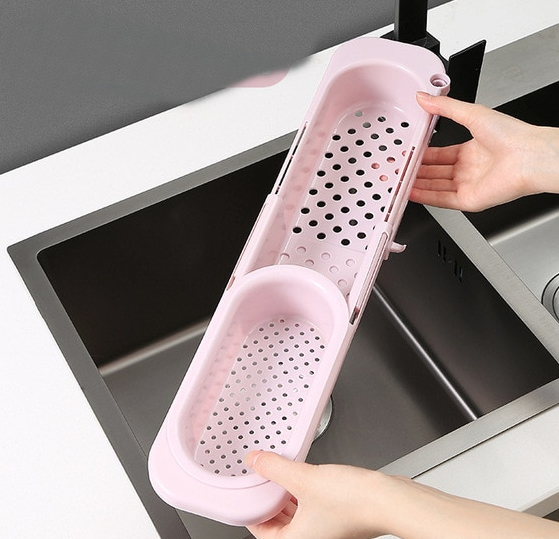 Lisslune | Kitchen Retractable Sink Rack Organizer