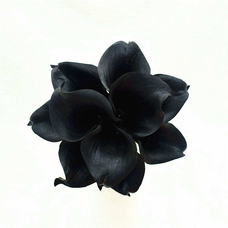 Lisslune | 10 marine blue Calla lily PU Real Touch flowers wedding decoration bouquets table decoration artificial flowers home decor