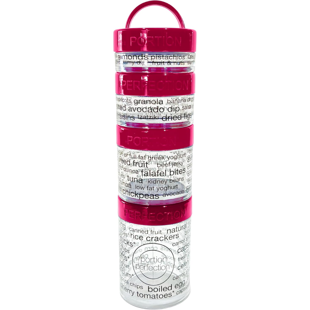 Lisslune | 100-Calorie Snack Portion Control Containers - Stackable Set