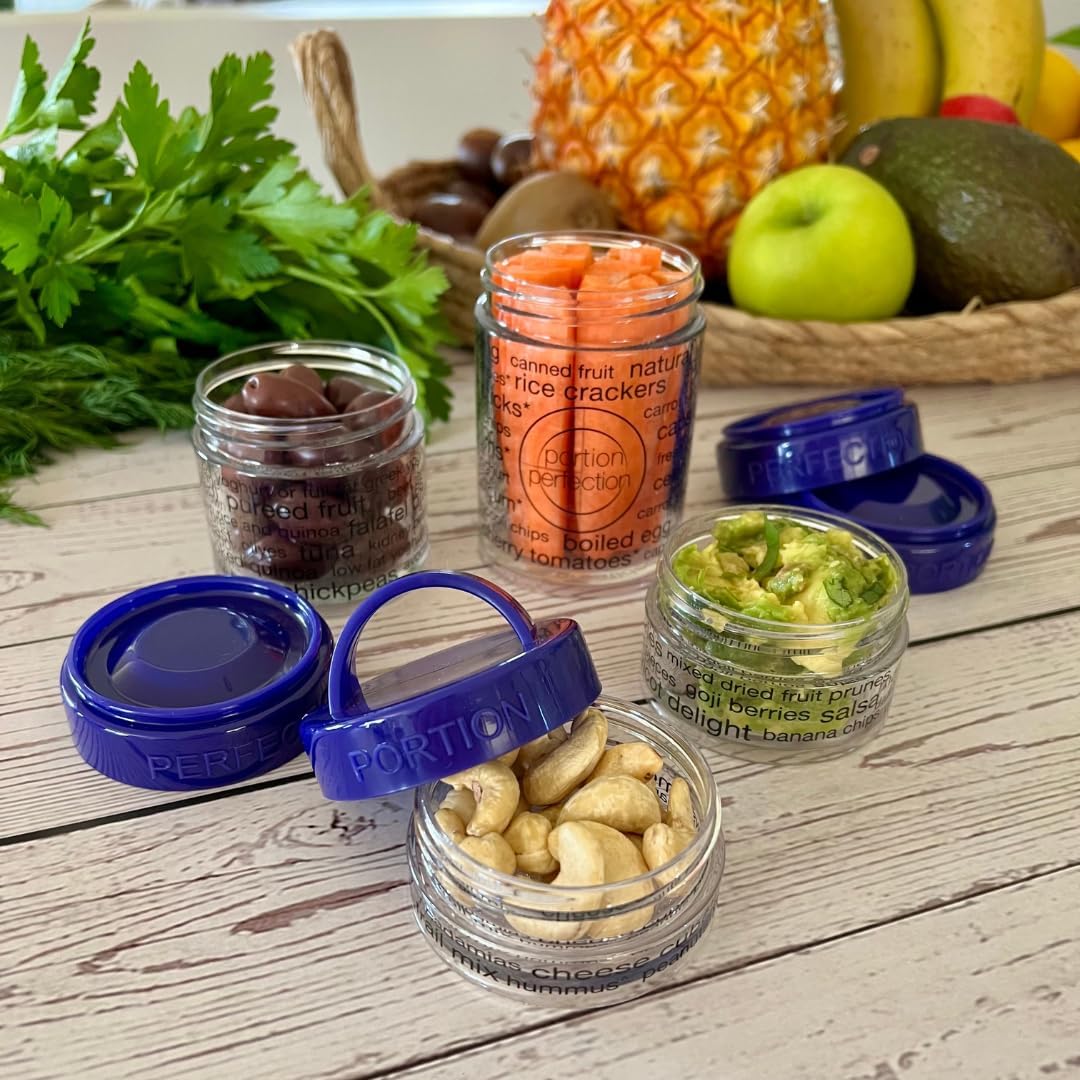Lisslune | 100-Calorie Snack Portion Control Containers - Stackable Set