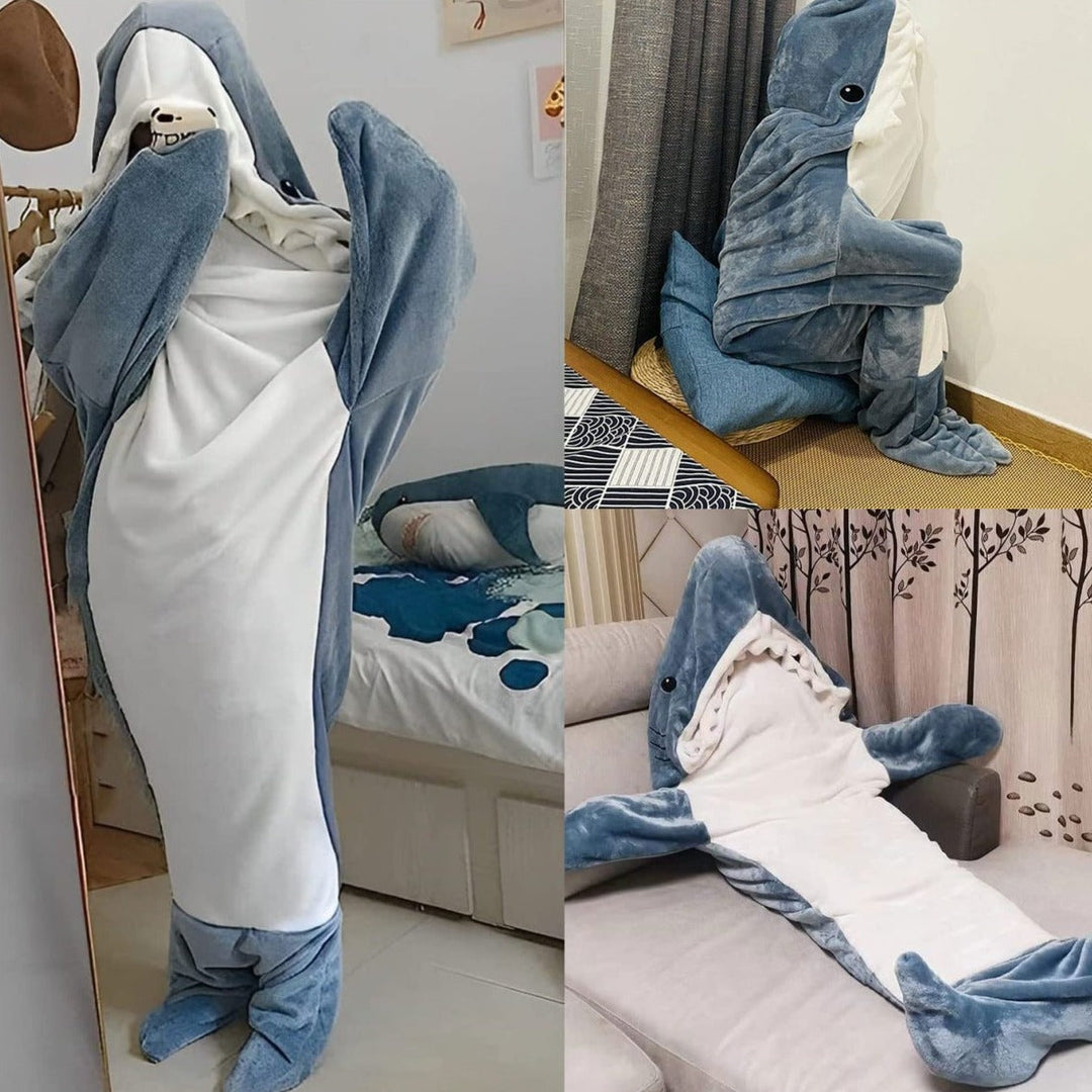 Lisslune | Cosy Shark Blanket Suit – Comfortable Wearable Sleeping Bag