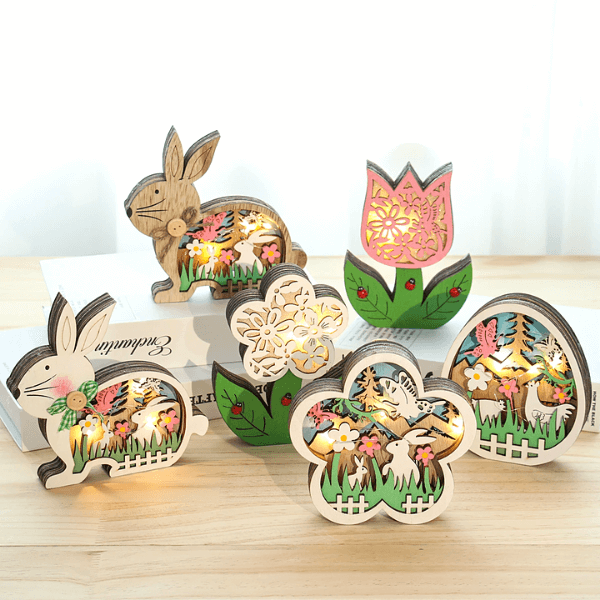 Lisslune | FestiveDecor - Easter LED Wooden Decoration Collection