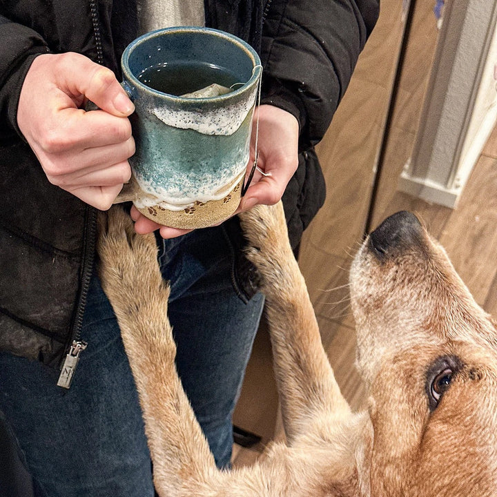 Lisslune | Paw Print Ocean Coastline Mug