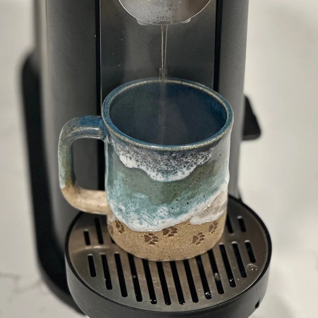 Lisslune | Paw Print Ocean Coastline Mug