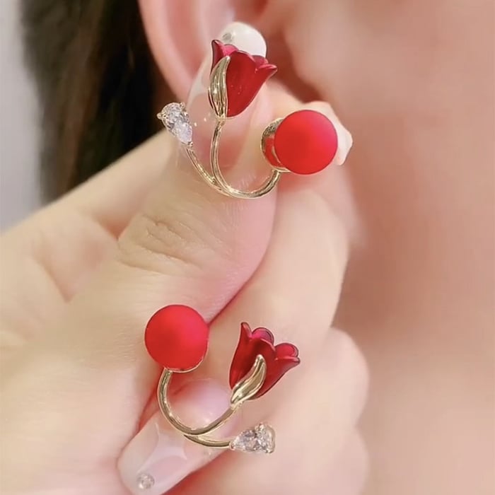 Lisslune | Tulip Flowers Versatile Earrings