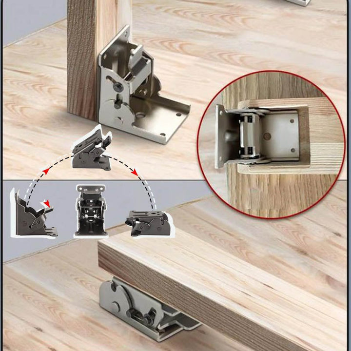 Lisslune | 90 Degree Self-Locking Hinge Corrosion Protection Invisible Connector