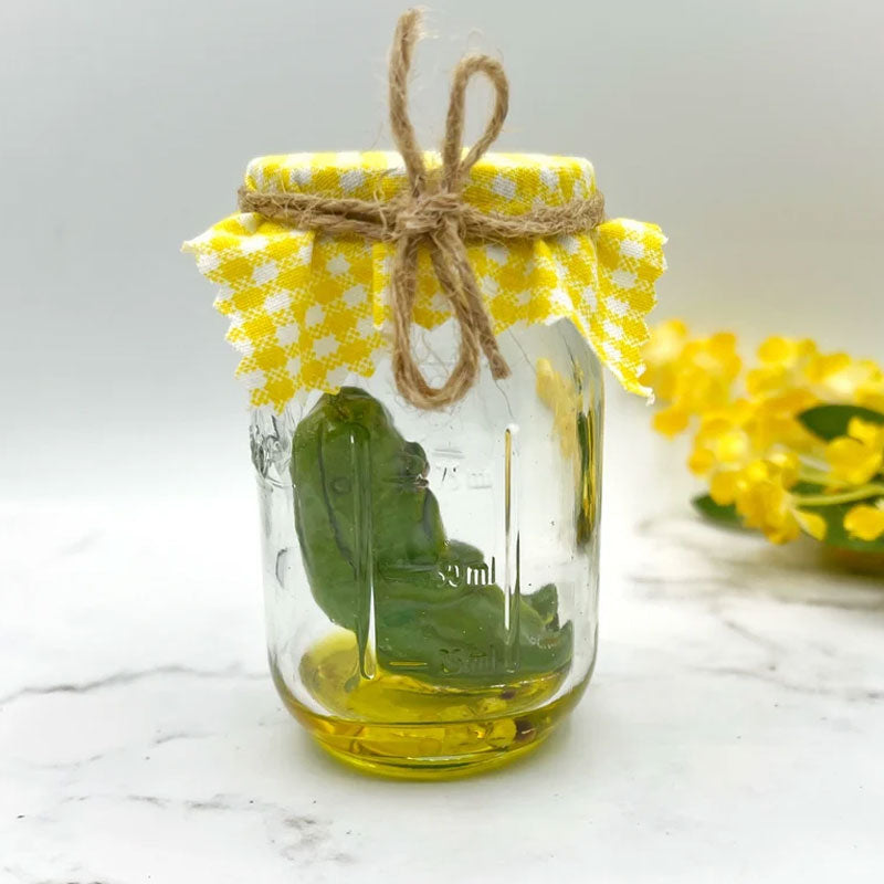 Lisslune | Grumpy Pickle in a Jar Sculpture