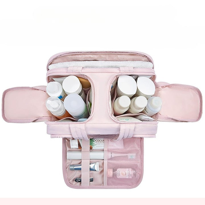 Lisslune | Large wide-open travel makeup bag