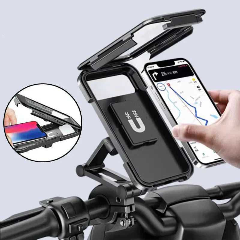 Lisslune | RideCharge Pro – Waterproof Phone Holder with USB and 15W Wireless Charging for Bicycle and E-Bike