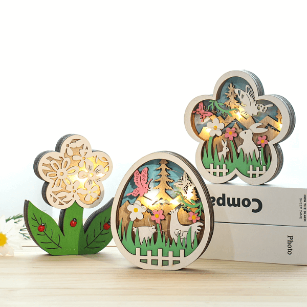 Lisslune | FestiveDecor - Easter LED Wooden Decoration Collection