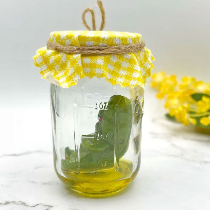 Lisslune | Grumpy Pickle in a Jar Sculpture