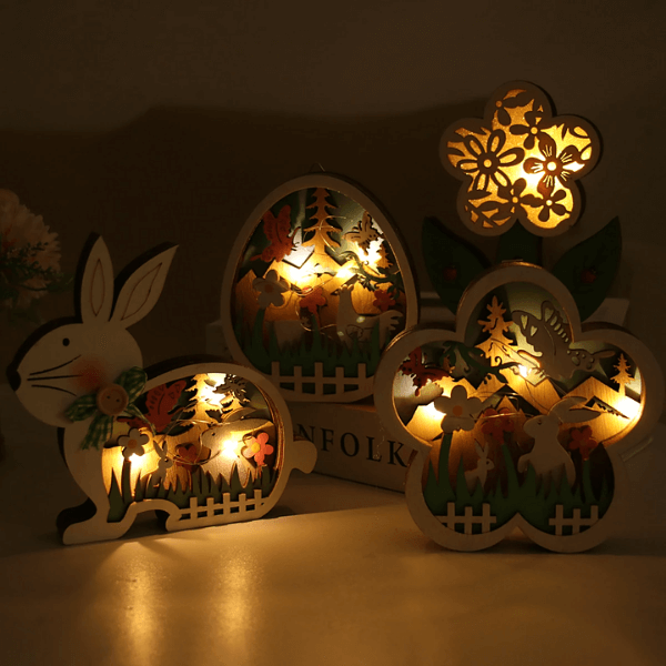 Lisslune | FestiveDecor - Easter LED Wooden Decoration Collection